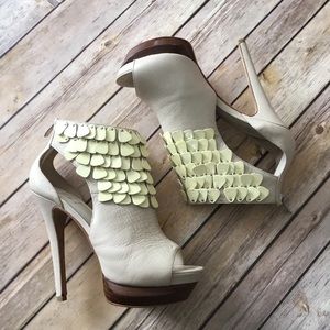 Velvet Angels platform leather heels